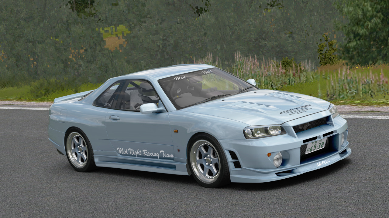 Nissan Skyline GTR R34 Mid Night Abflug